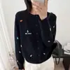 Cárdigan de punto redondo de otoño para mujer, colección de otoño 2026, nueva prenda exterior de moda, suéter top para mujer fuertemente bordado