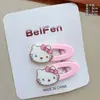 Pinza Ovalada para el Cabello de Gato Linda Estilo Crema Pinza Versátil para Chicas Dulces Pinza para Flequillo Lateral Pinza de Pato para Niños