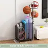 Rack de Armazenamento de Basquete, Rack de Armazenamento de Chão, Rack de Armazenamento de Brinquedos para Sala de Estar, Equipamentos Esportivos de Bola, Cesta de Armazenamento para Tapete de Yoga