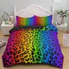 Juego de cama de tres piezas transfronterizo con estampado de leopardo digital 3D de poliéster Amazon a mapa se puede configurar