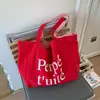 Bolsa de Tote Casual de Nylon Estilo Coreano, Bolso de Mano de Moda con Estampado de Letras, Bolso Cruzado de Rayas de Celebridad de Internet de Doble Cara para Mujer