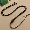 Colar Cordão para Pingente de Barril de Jacarandá Cordão para Pingente Cordão de Pendurar Pingente Elástico Trançado DIY Corrente de Suéter Joias de Âmbar e Jade Pingente de Jade