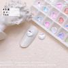 Joyería Colorida para Uñas Estilo Corazón Mocha con Diamantes, Joyería para Uñas Pequeña de Metal Blanco Estilo Fresco Diseño de Alta Gama