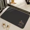 Tapete de Chão de Banheiro Desenho Animado, Absorvente de Água, Secagem Rápida, Tapete Antiderrapante para Pés, Tapete de Terra de Diatomáceas de Entrada de Banheiro Doméstico de Alta Qualidade