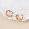 Viento frío plata rota nicho líneas metálicas irregulares anillo geométrico hebilla de oreja exquisita moda moda moda