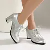 Moda para Comércio Exterior Primavera/Outono 2026 Salto Alto Cadarço Tamanho Grande Extra 40-45 Brogue Cadarço Sapatos Individuais