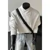 Moletom Diagonal com Zíper Tendência Marca Designer 2026 Novo Estilo para Homens e Mulheres, Camiseta Base Cleanfit Primavera, Top Estilo Old Money