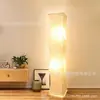 Lámpara de pie sección cuadrada de bambú forma lámpara de papel Noguchi Isamu estilo nórdico sala de estar sofá estilo ins dormitorio lámpara de ambiente para mesita de noche