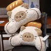 Gato Siames de Dibujos Animados con Orejas Chuecas, Respaldo Grande para Mesita de Noche, Cojín de Tatami, Almohada con Forma de Gato, Cojín Lumbar para Silla de Oficina