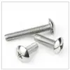 Tornillos de Cabeza Plana Grande Niquelados Tm con Ranura Cruzada Cabeza Redonda Plana de Hongo Tornillos para Máquina de Alambre Cabeza Paraguas Tornillos de Cabeza Plana Grande Personalización