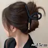 Para cabelos grossos, presilha de tubarão acrílica da moda, presilha de cabelo francesa fofa em formato de coração, presilha de garra com laço elegante para mulheres