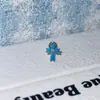 Serie de Proteína Azul Nuevo Producto Clavos Médicos de Acero de Titanio para Hueso del Oído Temperamento a la Moda Versátiles Clavos para Hueso del Oído de Trébol de Cuatro Hojas Cruz