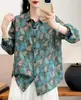 Cardigan de Ramio Puro con Estampado Digital para Mujer, Manga Larga, Talla Grande, Estilo Holgado y Delgado, Novedad Otoño 2026