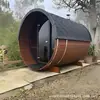 Ventana Panorámica Procesamiento de Madera Maciza de Sala de Sauna de Vapor Diversa Diseño Personalizado Casa de Madera para Sauna