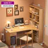 Escritorio para estudio en casa de estudiante, escritorio infantil con combinación de estantería, juego de escritorio y silla integrados, escritorio de escritura infantil simple para dormitorio
