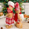 Boneco de Gengibre Retrátil de Natal Transfronteiriço Boneco Casal Chefe de Cozinha Fofo Decoração de Janela em Tecido