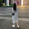 2026 Nuevo Chaleco de Estilo Coreano para Mujer Camiseta Falda Larga Estilo Harajuku Top de Estudiante Vestido Chaleco de Verano para Mujer