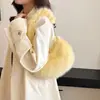 Bolso de Felpa de Gama Alta para Mujer 2025 Nuevo de Moda Versátil Bolso de Mano Bolso de Felpa para la Axila Bolso de Hombro Único Tipo Dumpling