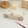 Nuevo Lindo Estuche de Lápices de Pastel de Fresa de Dibujos Animados Versátil Corazón de Niña Bolsa de Almacenamiento de Papelería Gran Capacidad Estuche para Lápices Regla Papelería