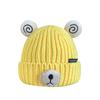 Gorro de bebé otoño e invierno cálido gorro de lana bebé lindo oso niños y niñas suéter casual gorro de punto invierno