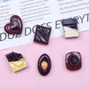 Mini acessórios de resina nozes chocolate comida brincar cola creme acessórios de cabelo diy capa de celular adesivo de geladeira material atacado