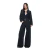 Naranja Infantil #Resistente al Desvanecimiento Ropa de Mezclilla Negra y Dorada de Alta Gama para Mujer Chaqueta Versátil de Moda Holgada Adelgazante Pantalones Largos hasta el Suelo