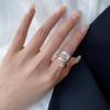 Anillo Cruz de Gota de Agua Hueca para Mujer, Moda Retro, Anillo Abierto Personalizado y Creativo de Nuevo Estilo, Anillo Apilable para Dedo Índice, Moderno
