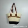 Bolsa de Compras Portátil Vintage de Grande Capacidade Nicho Tecido Axilar Bolsa de Praia Bolsa Feminina 2025 Nova Bolsa Balde de Ombro