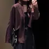 Juneee He Feng Xu Jaqueta Leve Bonita para Mulheres Design de Início de Outono Cardigã de Tencel Xale Solto