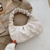 Bolso de mano dorado de bolsillo Xiao Rui 2021 nuevo bolso baguette casual bolso de axila bolso nube textura plisada bandolera de hombro