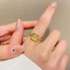 Anillo de Alambre de Cobre con Piedras Naturales Coloridas Europeas y Americanas Transfronterizo para Mujer Moda Japonesa y Coreana Anillo para Dedo Índice con Piedras Trenzadas Tendencia Ins