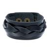 Pulseira tecida estilo nacional retrô europeu e americano direto da fábrica joias explosivas AliExpress pulseira de couro simples masculina