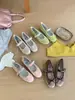 Zapatos Planos Coreanos de Nicho para Mujer Primavera 2026 Nuevo Estilo Ante Lazo Redondo Francés Zapatos de Ballet Mary Jane para Mujer