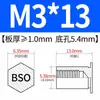 Tornillo Prisionero Hexagonal Galvanizado de Acero al Carbono Press-Fit Bso-3.5M3 Agujero Inferior 5.4 Agujero Ciego Columna de Tuerca Press-Fit para Chasis de Chapa Metálica