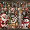 2025 Novo Natal Pendurado Doce Papai Noel Adesivo Floco de Neve Estático Vidro de Janela Espelho Adesivo de Parede de Feriado