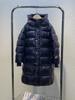 Chaqueta de Plumas para Niños Fuera de Temporada Larga hasta la Rodilla Negra Dorada Gruesa Ropa para Niños Moda de Invierno Pluma de Pato Blanco Pequeño Volcán para Niños y Niñas