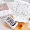 2/4/6/8 Caja de Regalo Transparente Engrosada Esmerilada para Pastel de Luna de Mediados de Otoño Caja de Empaque Crujiente de Yema de Huevo con Bolso
