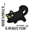 Novos Adesivos de Tecido Bordados Cartoon Autoadesivos de Gato Preto para Jaquetas de Penas, Cachecóis e Luvas de Crianças, Adesivos Decorativos e Adesivos de Patch Sem Costura
