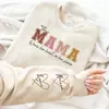 Sudadera Popular con Transferencia de Calor Personalizada para el Día de la Madre con Puños de Corazón para Mamá y Abuela, Estampada Personalizada