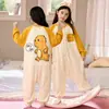 Pijama de una pieza térmico de forro polar para niños Otoño/Invierno Lindo estilo coreano Cálido Anti-patada Ropa para el hogar Saco de dormir para bebé Niñas pequeñas Estudiantes