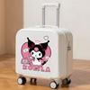 Mala de 18 polegadas Desenho Animado Mini Mala de Bordo Leve Roda Silenciosa Sitable Mala Trolley Infantil 20 polegadas Mala com Senha
