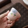 Taza de té de calabaza, taza maestra de cerámica, pequeña hortensia fresca, juego de té personal especial de kung fu, taza de degustación de té, taza de té, taza individual