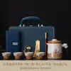 Conjunto de Chá Portátil para Viagem Forno Ru para Exterior Um Bule Quatro Xícaras Xícaras de Preparo Rápido Camping Bolsa de Transporte para Exterior Personalizável