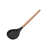 Set de diez piezas de utensilios de cocina de silicona negra con tubo de almacenamiento negro antiadherente, espátula de cocina y juego de cucharas de silicona suave