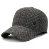 Boné de beisebol corta-vento para meia-idade e idosos, masculino, coreano, casual, simples, com proteção para as orelhas, quente para atividades ao ar livre, boné tipo pai de lã