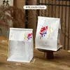 Saco de Embalagem para Confeitaria Estilo Tendência Nacional Novo Estilo Chinês, Pão de Forma, Biscoitos, Confeitaria Flor de Pessegueiro, Produtos Assados, Sacos com Borda Enrolada