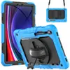 Capa Protetora para Tablet Samsung Tab S10 Lite com Alça de Mão S9Fe Silicone+PC Suporte Anti-Queda Capa para Tablet