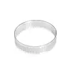 Anillo para tarta francesa de acero inoxidable 304 con agujero, soldadura a tope láser, borde redondo sin rayar la mano, anillo de torre redonda perforada de 0,8 mm