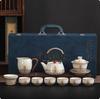 Juego de Té Kung Fu de Lujo Ligero de Alta Gama Kiln Ru 2025 Nuevo para el Hogar Taza con Tapa de Cerámica Tetera Taza de Té Juego