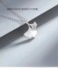 Sansheng Lucky Colar s925 Sterling Silver White Fritillaria Colar Mulheres Luz Luxo Ginkgo Folha Clavícula Cadeia Presente de Aniversário